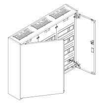Tablou aparent ABN MK34 adâncime 160 mm, IP 43, clasa de izolație II,144TE  ,complet