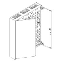 Tablou aparent ABN MK36 adâncime 160 mm, IP 43, clasa de izolație II,216TE  ,complet
