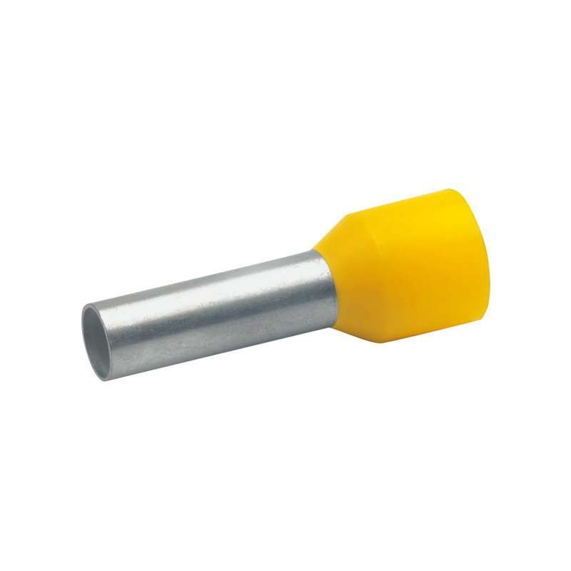 Pini/Ferule 6 mm² galvanizat izolat. galben 20mm  100buc.