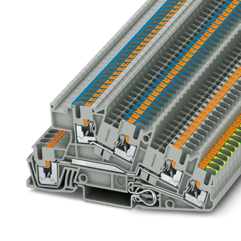 Clema PTI2,5-PE/L/N 0,14-4mm² gri, conexiune push-in