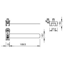 OBO 5057507 Clema de echipotentializare 8-22mm  alama-nichelata l-109.5mm