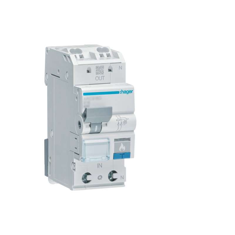 Dispozitiv de detectare a defectelor de arc electric AFDD,16A, 30mA, curba B, tip A, 6kA, Hager ARC916D