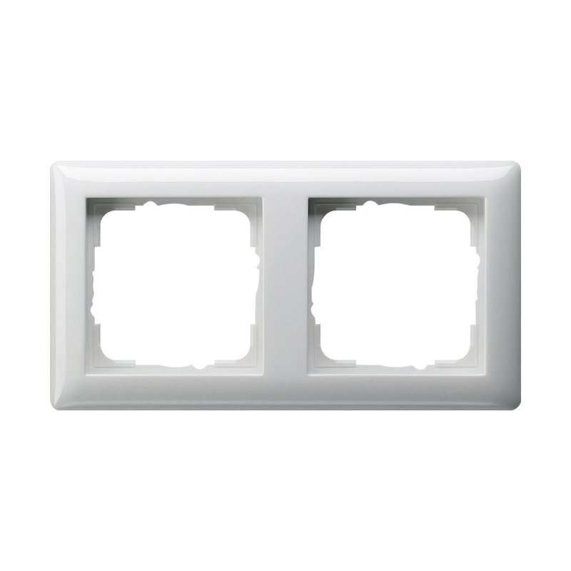 Gira 021203 Rama  2x standard 55 alb pur lucios