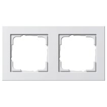 Gira 021229 Rama  2x E2 alb pur lucios