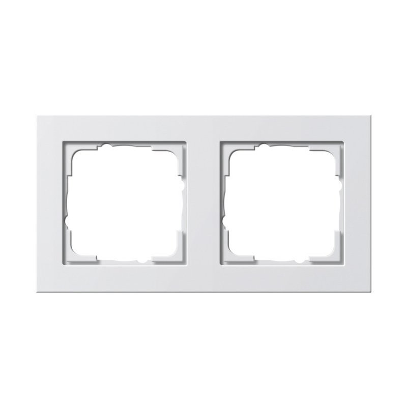 Gira 021229 Rama  2x E2 alb pur lucios