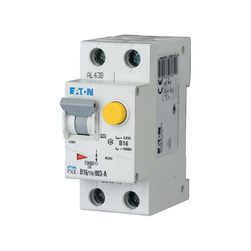 EATON întreruptor diferențial RCBO B16 Tip A  30mA  10kA 1+N
