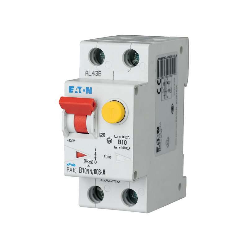 EATON întreruptor diferențial RCBO B10 Tip A  30mA  10kA 1+N