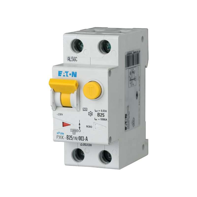EATON întreruptor diferențial RCBO B25 Tip A  30mA  10kA 1+N