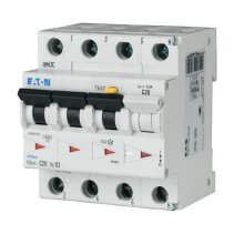 EATON întreruptor diferențial RCBO C25 Tip A  30mA   3+N