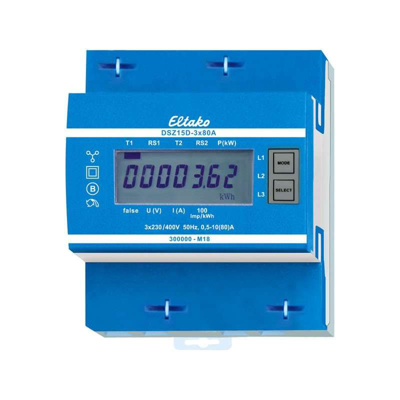Contor trifazat Eltako , calibrat MID  80A  , S0