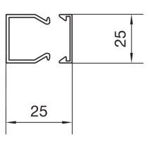 Canal cablu Hager LF 2000x25x25mm PVC
