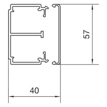 Canal cablu Hager LF4006109016 2000x40x60mm PVC