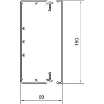 Canal cablu Hager LF 2000x60x150mm PVC