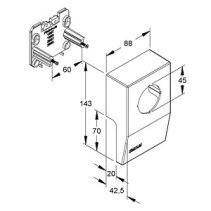 Kleinhuls sistem aparataj  45mm alb pentru plinte de cablu