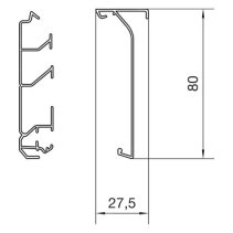 Hager sistem plinta partea inferioară 20 mm neagră  200cm