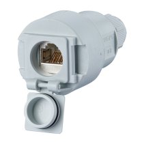 Modul RJ45  E-DATindustry 8(8) gri deschis cu modul E-DAT IP67 KK