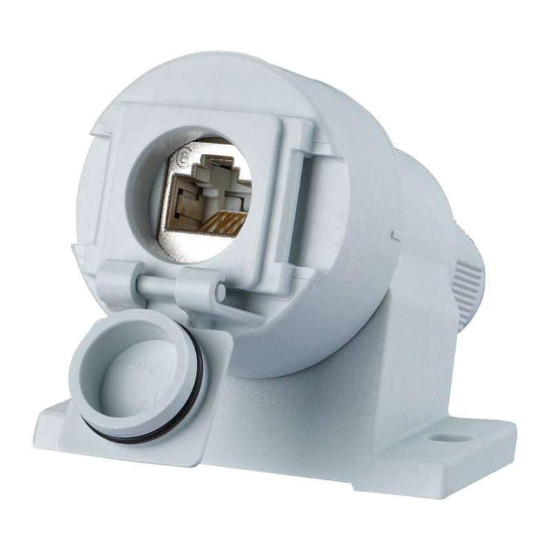 Modul RJ45 E-DAT Industry IP67 V6 AP 1P Cat.6 A C6A RAL7035