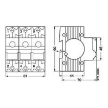 Separator de sarcina 3pol. Siemens   D0 minized  max.63A