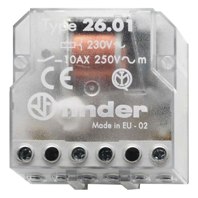 Finder releu de impuls , 1NO 10 A, oprit/pornit, 230 V AC