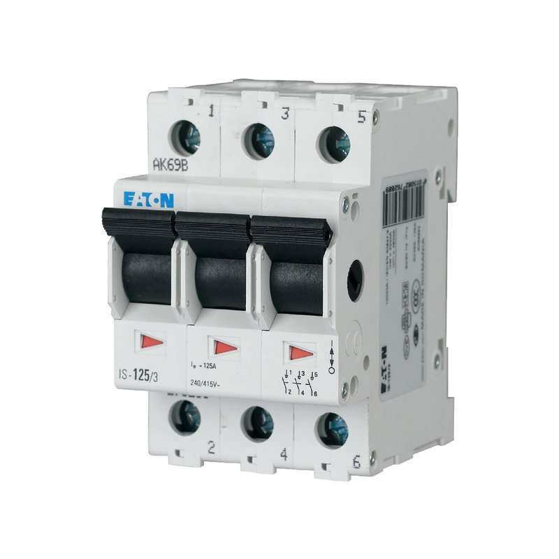 Intrerupator cu 3 poli EATON  63A   400V 3 module