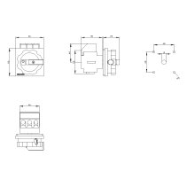 Intrerupator principal Siemens   25A ,3 poli, funcție OPRIRE DE URGENȚĂ