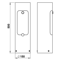 Stalp de energie , blocabil, 2x prize de contact de protectie - culoare: antracit/argintiu,