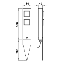 Soclu  tip țep nr.4401 -2 x priza cu contact de protectie  culoare: antracit/argintiu,