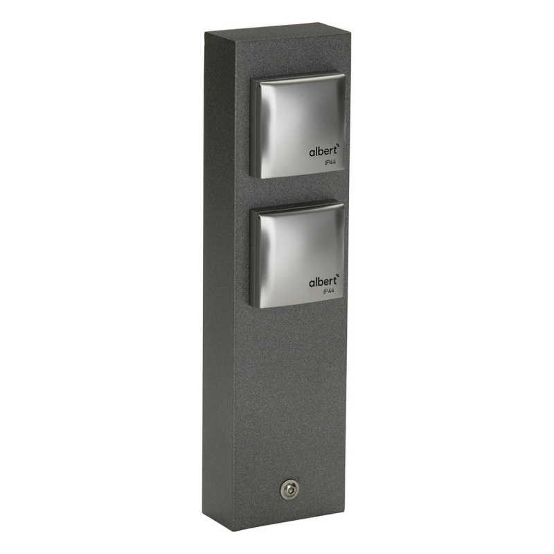 Coloana prize tip nr.4400 - 2 x  prize cu contact de protectie culoare: antracit/argintiu,