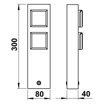 Coloana prize tip nr.4400 - 2 x  prize cu contact de protectie culoare: antracit/argintiu,