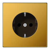 Priză SCHUKO placat aur 24K din metal cu protecție sporita  16A 250VAC  Jung  LS1520KIGGO