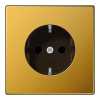 Priză SCHUKO placat aur 24K din metal cu protecție sporita  16A 250VAC  Jung  LS1520KIGGO