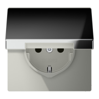 Priză SCHUKO 16A crom lucios cu lumină de orientare LED Jung GCR2520 OLEDW