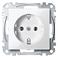 Priză SCHUKO 16A termoplastic strălucitor 250V alb polar MERTEN MEG2301-0319