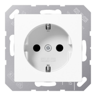 Priză SCHUKO 16A UP 250V alb alpin lucios JUNG A1520WW