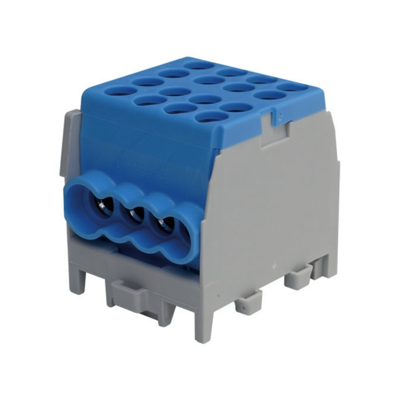 Borna conexiune CU-AL  Albastra  1 pol,  2x25 / 6x16 qmm 1000V AC\DC