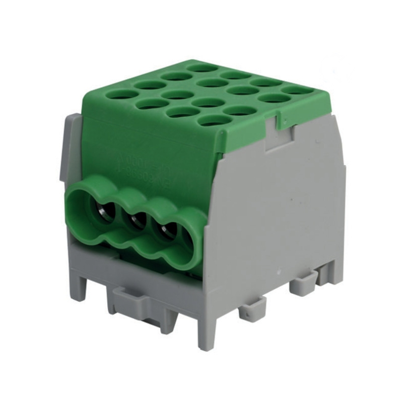 Borna conexiune CU-AL Verde 1 pol,  2x25 / 6x16 qmm 1000V AC\DC