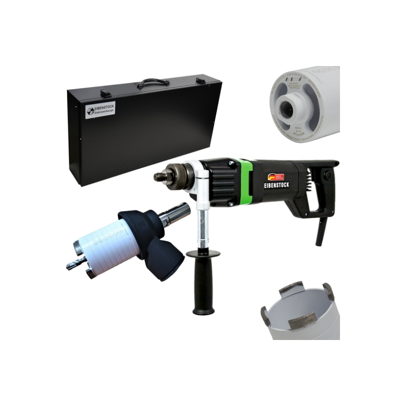 Set Electrician  carotare Eibenstock PROFI cu micropercutii  cu accesorii carotare uscata si carote