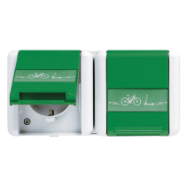 Priză dubla pentru biciclete si trotinete electrice e-bicicletă e w JUNG 8220GNNAWEB