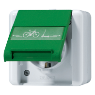 Priză pentru biciclete si trotinete electrice e-bicicletă  JUNG 820 GN NAWEB