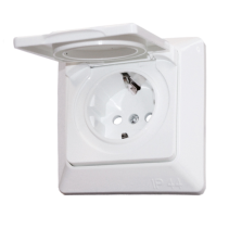 Priză IP44 cu capac rabatabil și protectie sporita impotriva contactului accidental