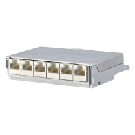Patch panel E-DAT C6 6x8 1U Cat.6 Cat.6 clasa EA 10GBit AWG22