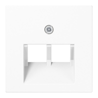 Capac pentru prize de date  IAE/UAE 2 x 8 pini, termoplastic, seria AS/A, alb alpin,Jung A569-2BFPLUAWW