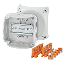 Doza de legatura HENSEL pentru cablu 1,5-4qmm gri cu terminal de conectare compact WAGO