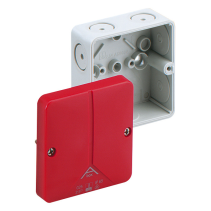 Doza aparenta gri cu capac rosu  ABOX025SB-L IP65 goală