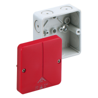 Doza aparenta gri cu capac rosu  ABOX025SB-L IP65 goală