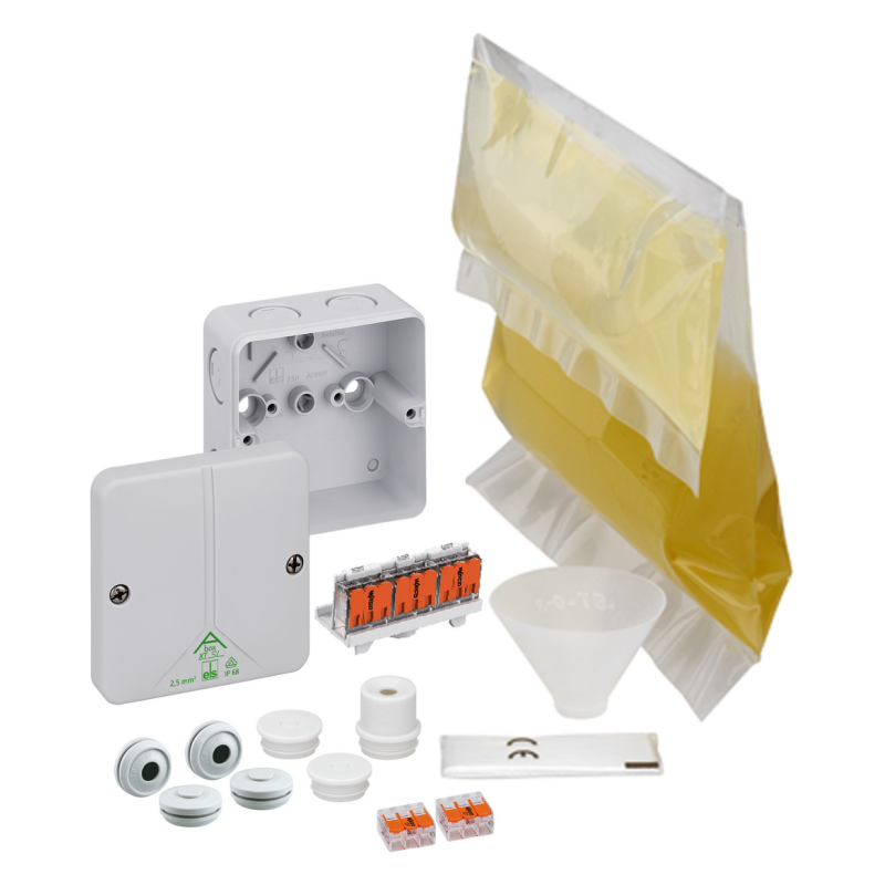 Doza aparenta gri cu capac si gel ABOXXTSL2,5