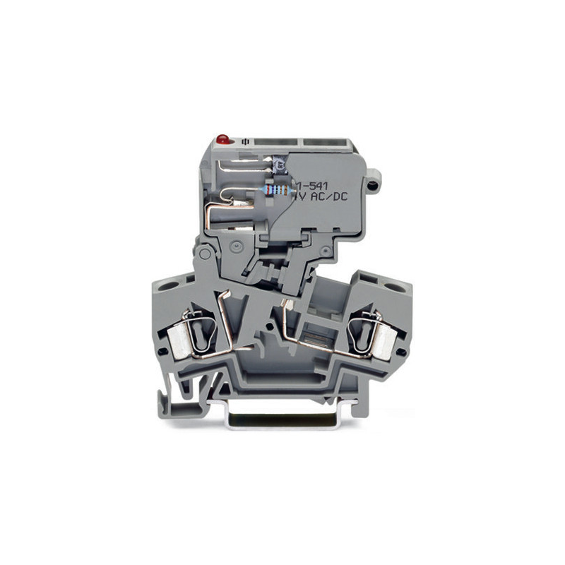 Clemă şir ind. cu siguranţă si Led , WAGO  281-611/281-541