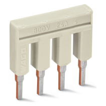 Punte de conectare 4 poli izolat gri deschis 18A , WAGO 2002-404