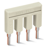 Punte de conectare 4 poli izolat gri deschis 18A , WAGO 2002-404