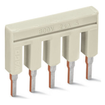 Punte de conectare 5 poli izolat gri deschis 18A , WAGO 2002-405